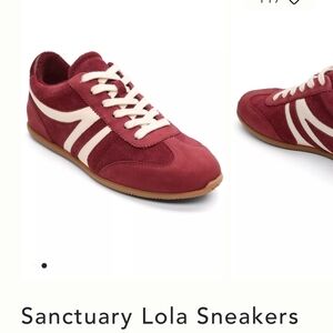 NIB Sanctuary Lola Sneakers Crimson and Natural
